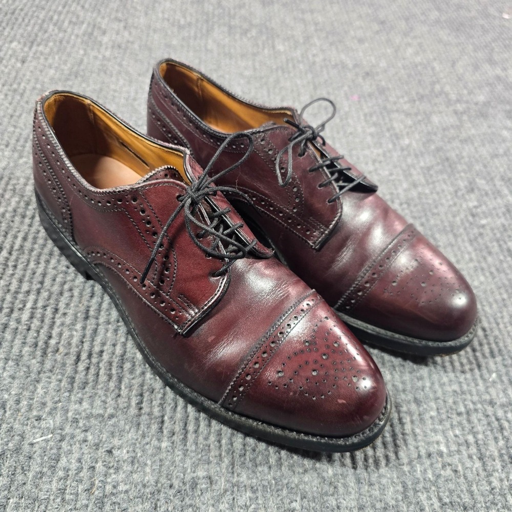 Allen Edmonds Lexington Shoes Mens Size 8.5 D Brown Leather Cap Toe Oxford USA